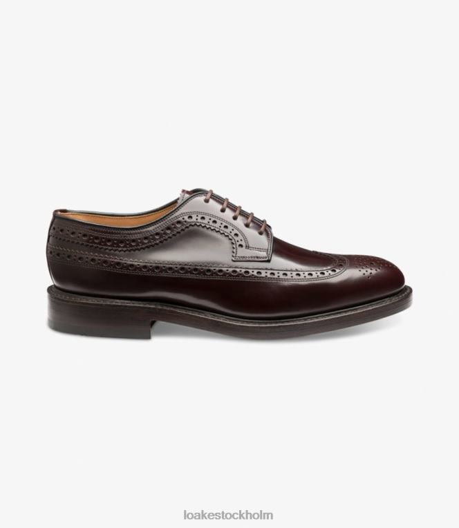 Loake kunglig brogues vinröd X288N12