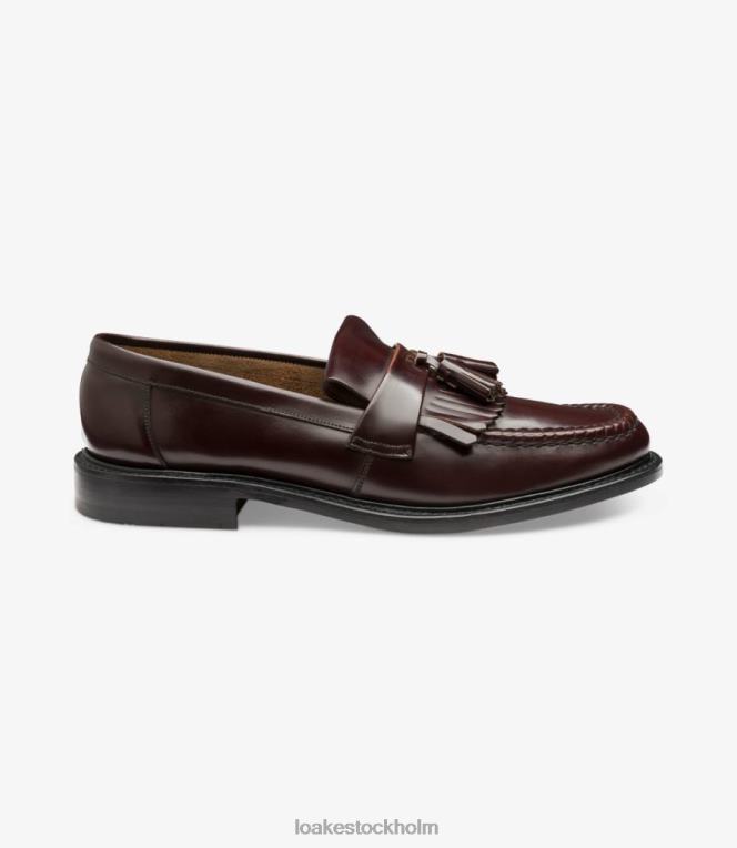 Loake Brighton loafers vinröd X288N51