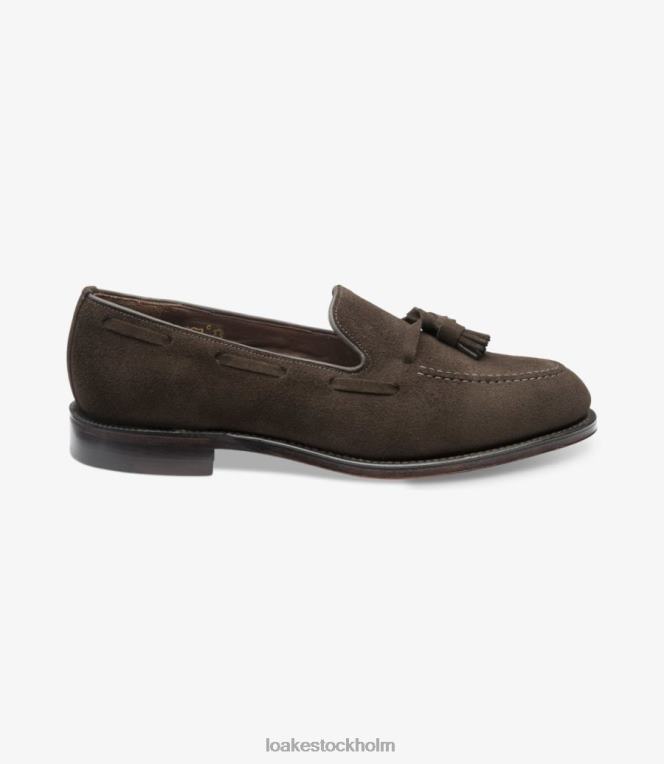 Loake russell loafers chokladbrun mocka X288N49