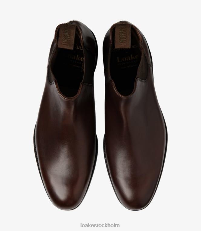 Loake kopparport stövlar bränd valnöt X288N83