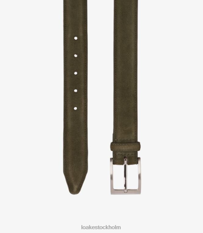 Loake William bälte Tillbehör grön mocka X288N218