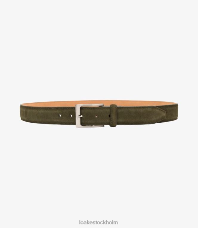 Loake William bälte Tillbehör grön mocka X288N218